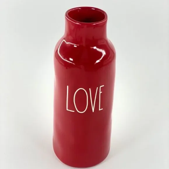 Rae Dunn Red Love Vase with White Letters - Picture 12 of 15
